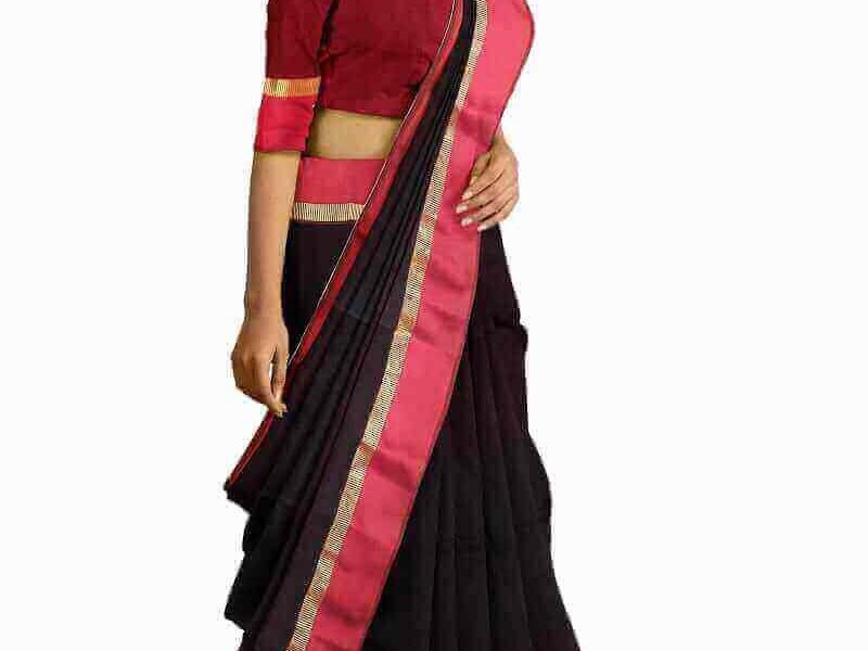 beatiful maheshwari black saree