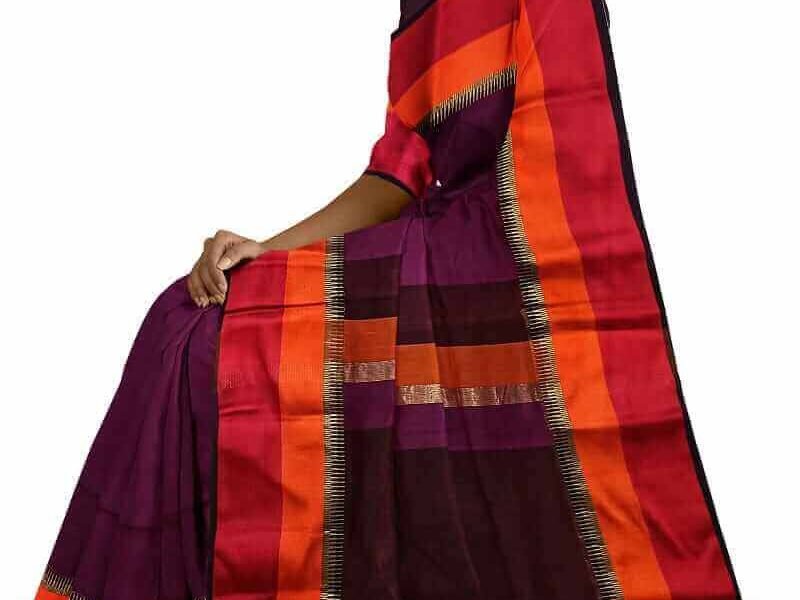 beatiful maheshwari malti colurs broder saree