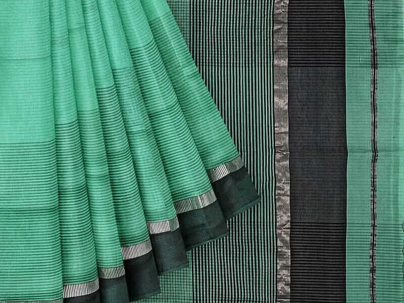 black broder beatiful cotton silk saree