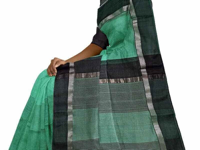 black broder beatiful cotton silk saree