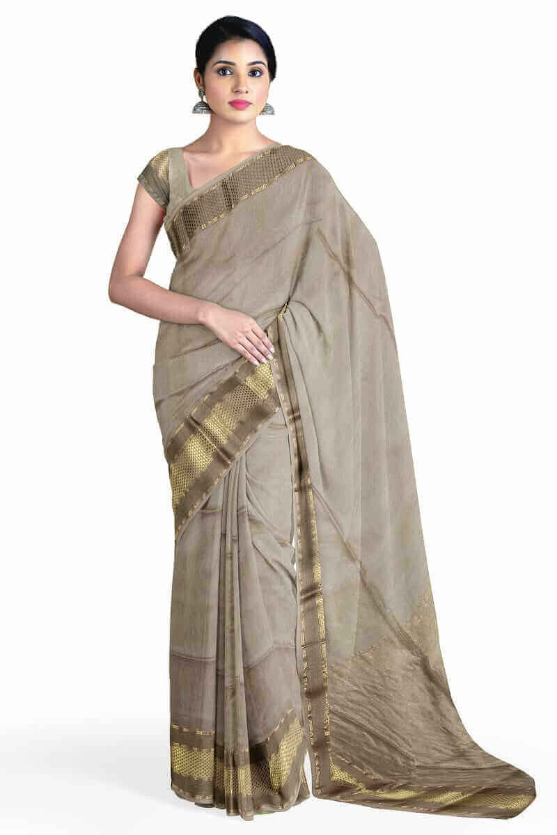 handloom silk by cotton saree