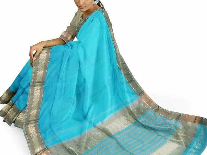 cotton silk handwoven maheshwari saree