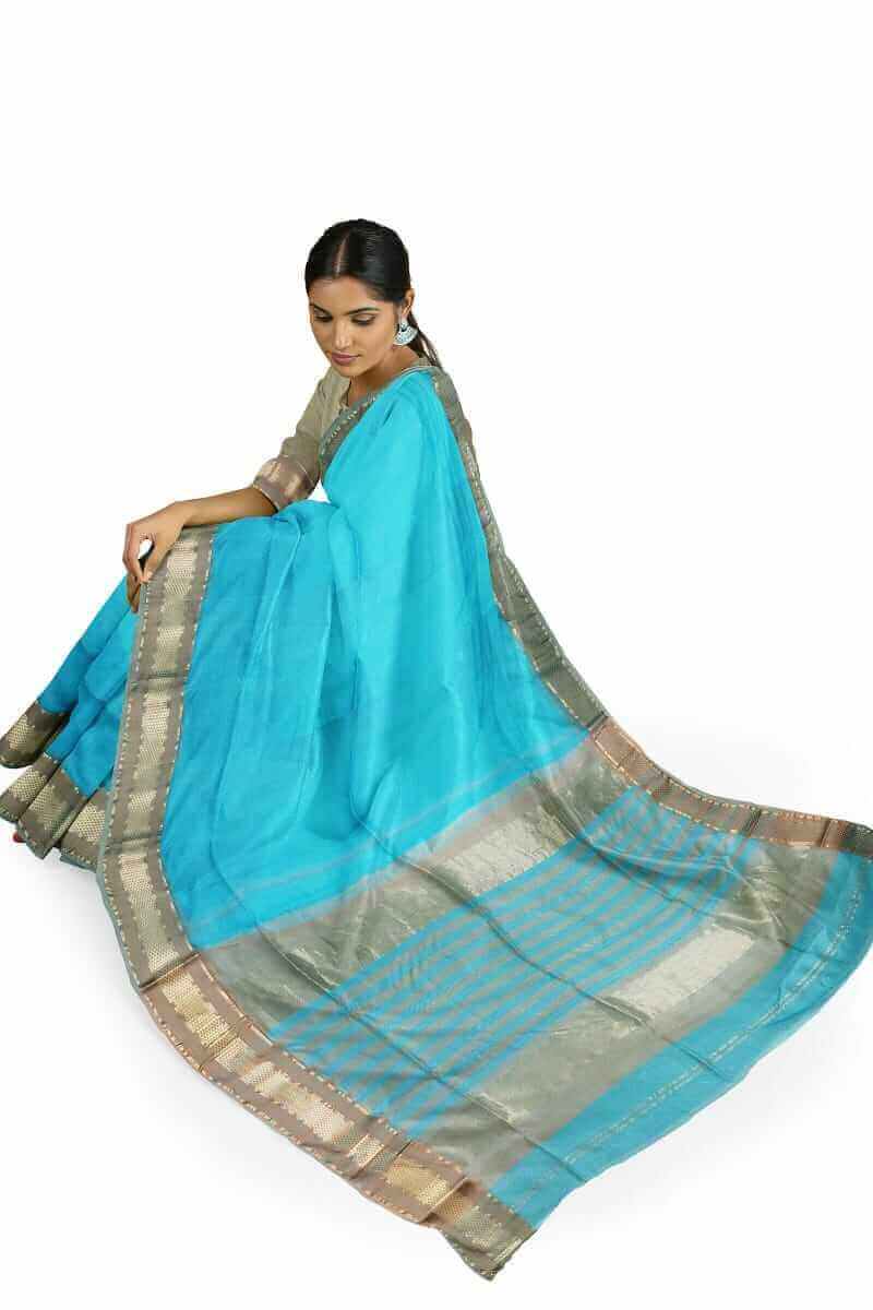 cotton silk handwoven maheshwari saree