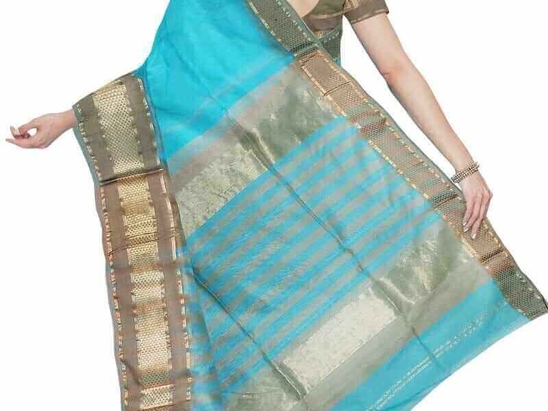 cotton silk handwoven maheshwari saree